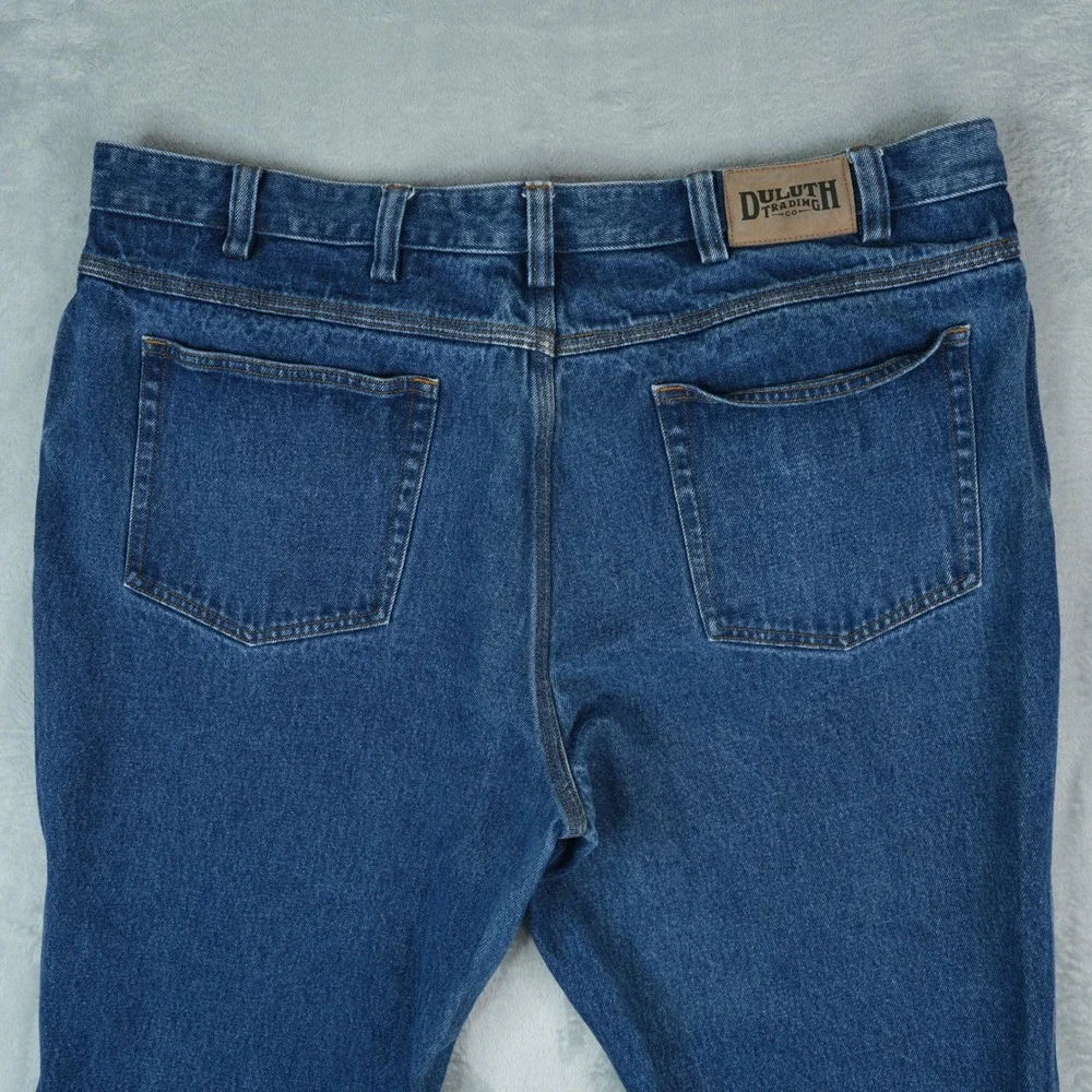 Duluth Trading Jeans Men 44x28 Blue Ballroom Relaxed Fit Workwear Rugged 86069B